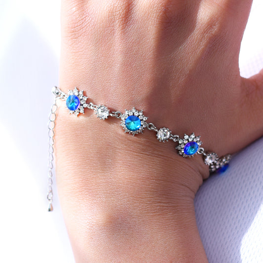 Image of (Moonlit Sapphires Bracelet) from an exquisite collection by Al Musk Jewellery.