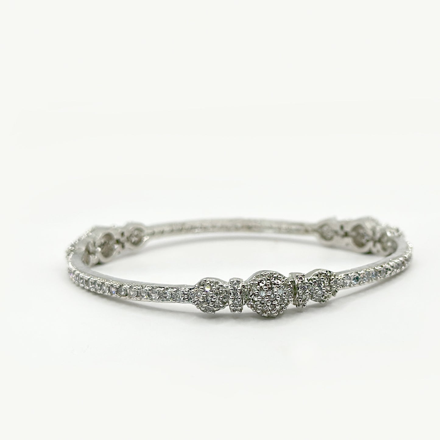 Image of (Silver Starlit Bangles) from an exquisite collection by Al Musk Jewellery.