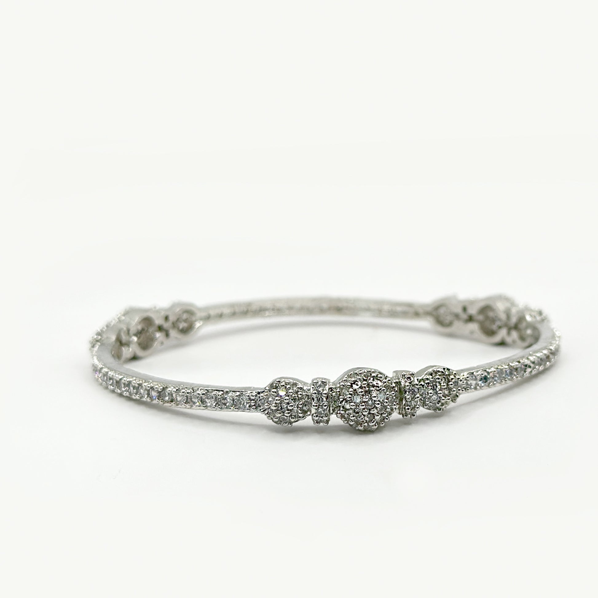 Image of (Silver Starlit Bangles) from an exquisite collection by Al Musk Jewellery.