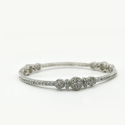 Image of (Silver Starlit Bangles) from an exquisite collection by Al Musk Jewellery.