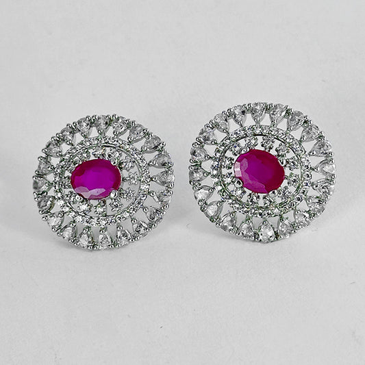 Image of (Circlet Charm earrings (Ruby)) from an exquisite collection by Al Musk Jewellery.