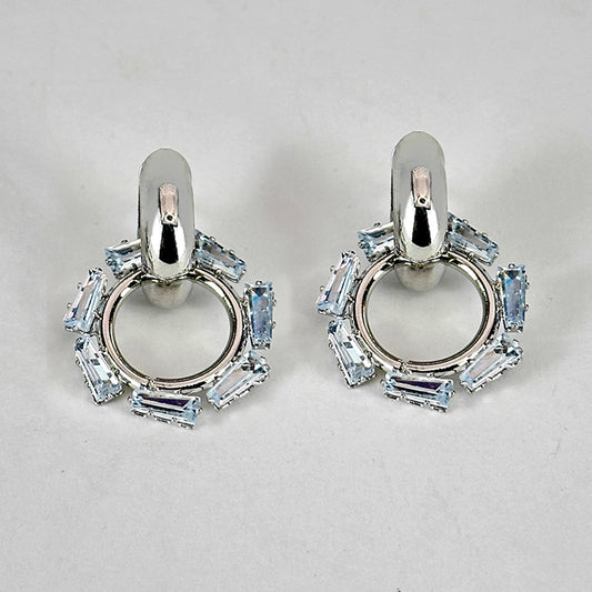 Image of (Silver Halo Drops) from an exquisite collection by Al Musk Jewellery.