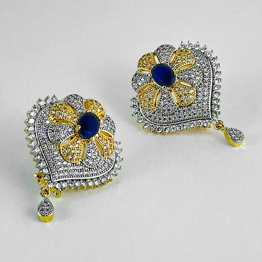 Image of (Cultural Legacy Earrings (blue)) from an exquisite collection by Al Musk Jewellery.