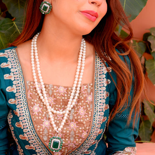 Image of (Pristine Pearl Affair) from an exquisite collection by Al Musk Jewellery.