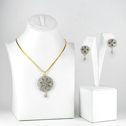  (Halo Pendant Set) shown in close up from Al Musk Jewellery collection.