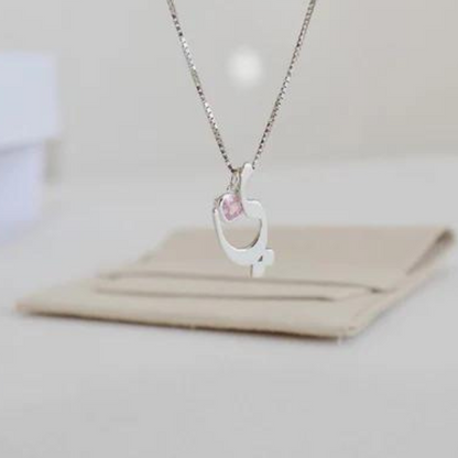 Arabic Initial Stone Necklace