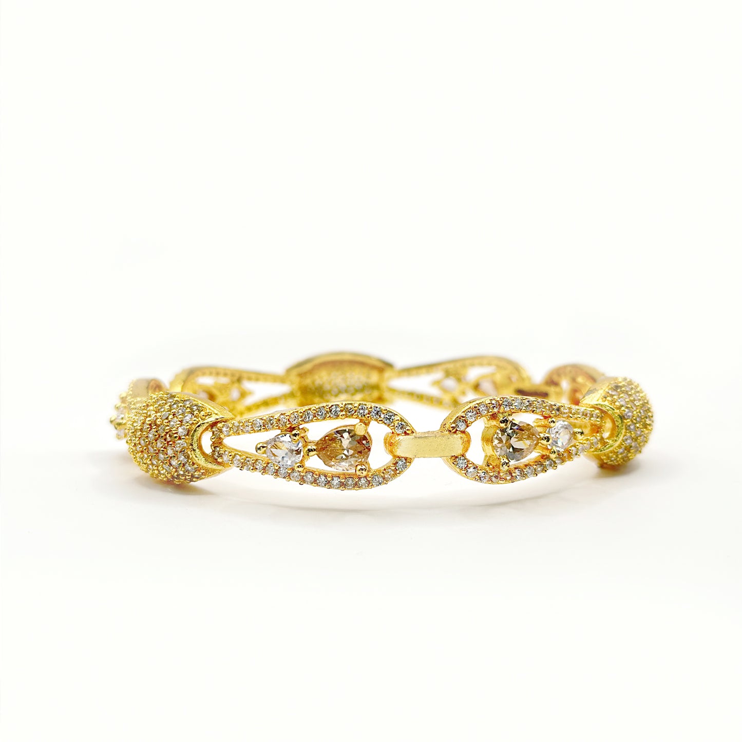 Image of (Royal Radiance Golden Bangle) from an exquisite collection by Al Musk Jewellery.