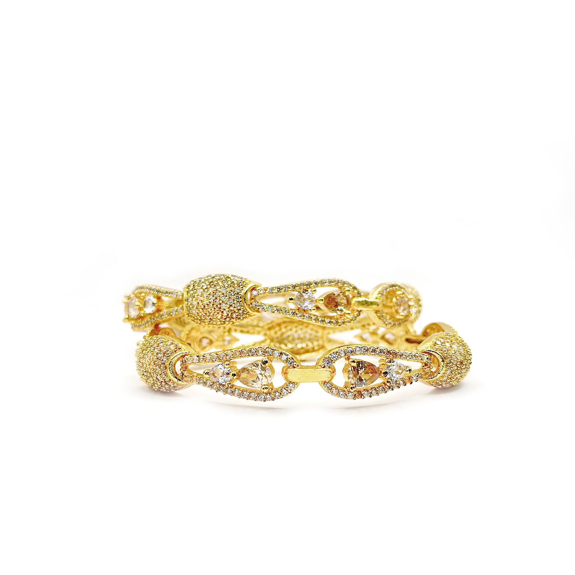 (Royal Radiance Golden Bangle) shown in close up from Al Musk Jewellery collection.