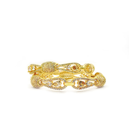(Royal Radiance Golden Bangle) shown in close up from Al Musk Jewellery collection.