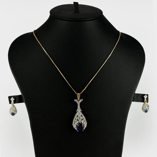 Image of (Droplet Pendant set from an exquisite collection by Al Musk Jewellery.