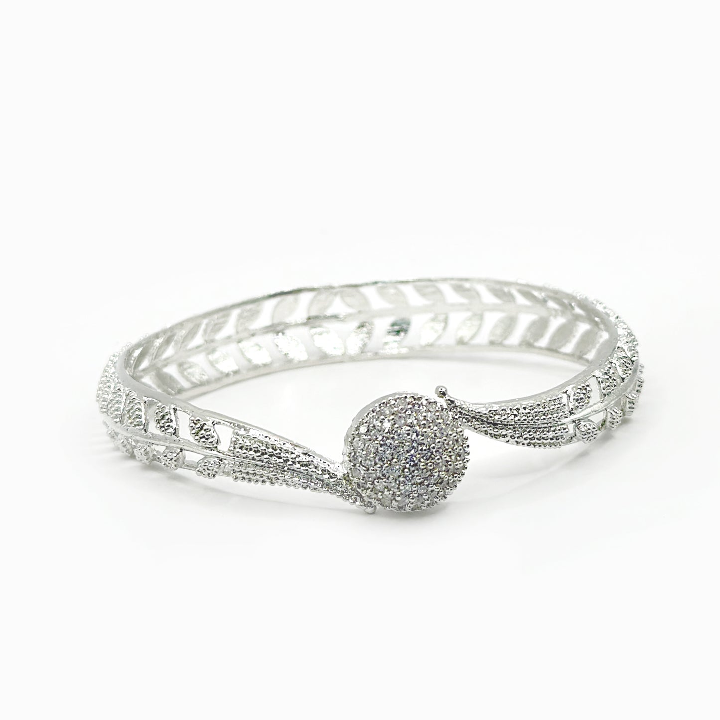  (Moonlit Silver Bangles) shown in close up from Al Musk Jewellery collection.