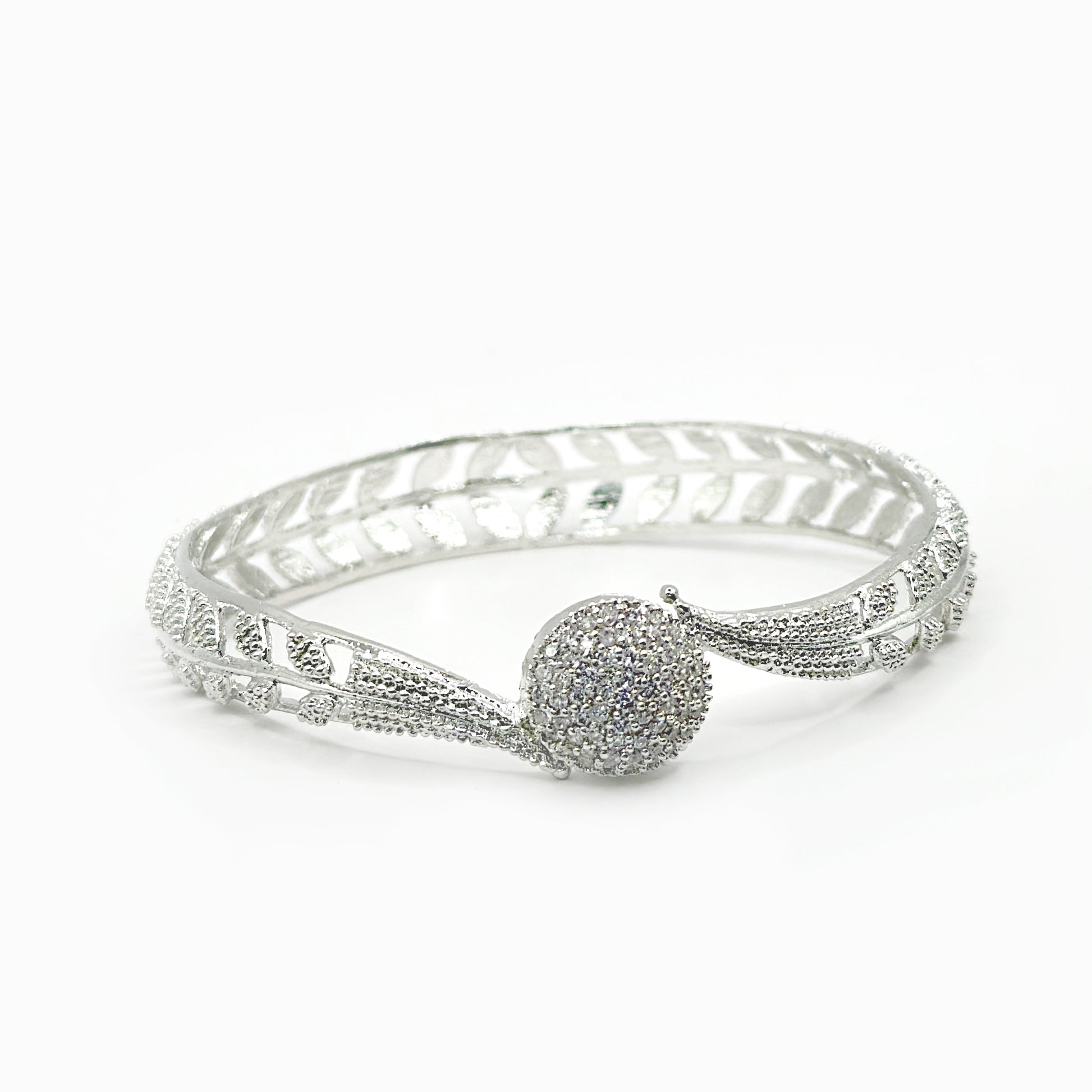  (Moonlit Silver Bangles) shown in close up from Al Musk Jewellery collection.
