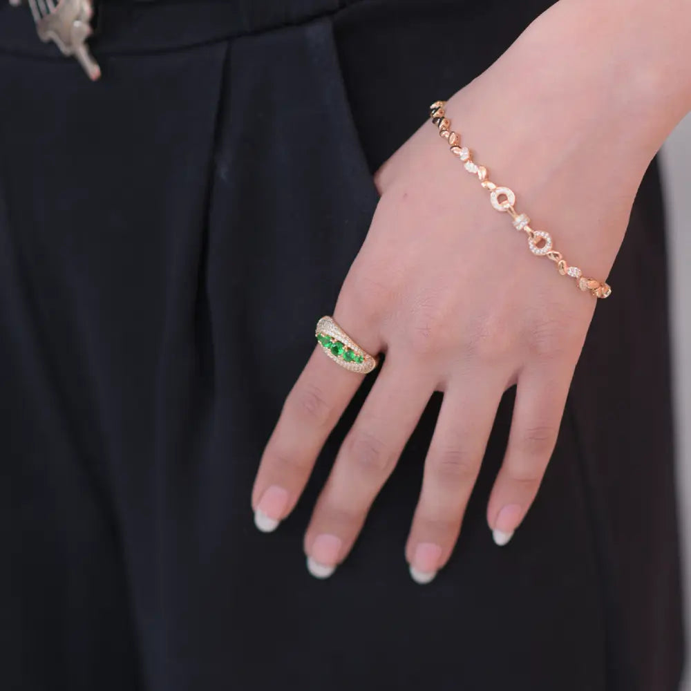 (Belle Bracelet) shown in close up from Al Musk Jewellery collection.