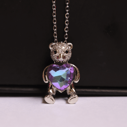 Teddy Bear Heart Necklace