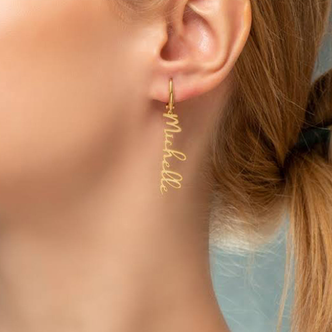 (Customize Earrings P1) shown in close up from Al Musk Jewellery collection.